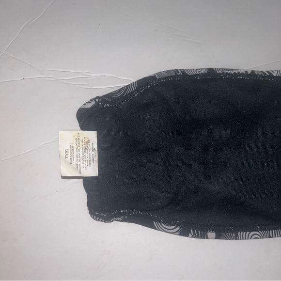 Volcom S Bandeau Bikini Bra Logo Top Black White - Picture 5 of 6